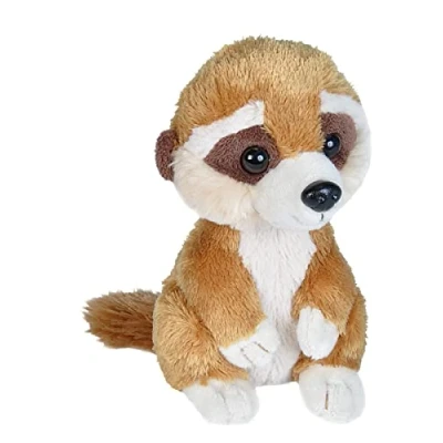 Afbeelding van Pluche bruine baby stokstaartje knuffel 18 cm Stokstaartjes knuffels Speelgoed voor kinderen
