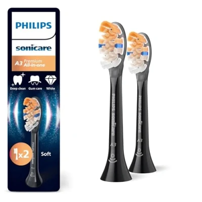 Afbeelding van Philips Sonicare Premium All in One A3 Opzetborstels voor Elektrische Tandenborstel Wit Verpakking van 2 HX9092/88