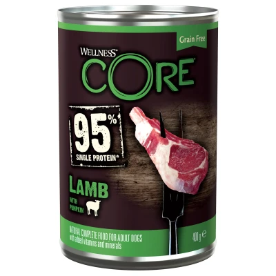 Afbeelding van Wellness Core Grain Free 95 400 g Hondenvoer Lam&amp;Pompoen