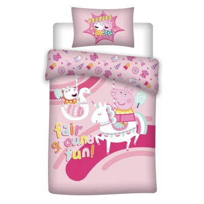Afbeelding van Unicorn Dekbedovertrek Eenpersoons 140 x 200 cm Roze