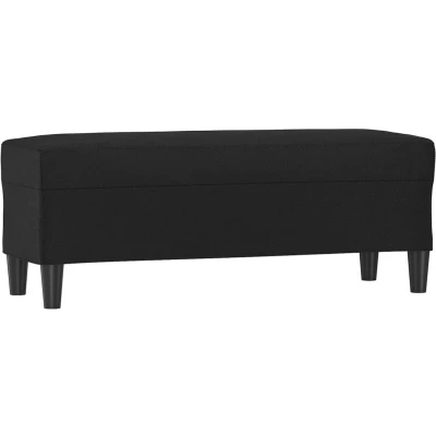 Afbeelding van Bankje 100x35x41 cm kunstleer zwart