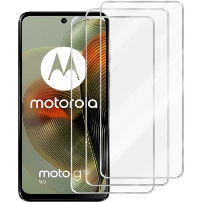 Afbeelding van Cadorabo 3x Screenprotector geschikt voor Motorola Moto G55 Beschermende Pantser Film in KRISTALHELDER Getemperd (Tempered) Display beschermend glas 9H hardheid met 3D Touch