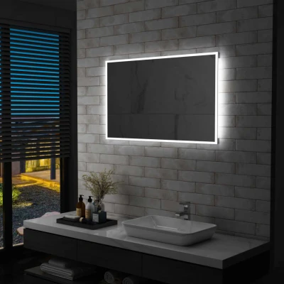 Afbeelding van Badkamerspiegel LED 100x60 cm