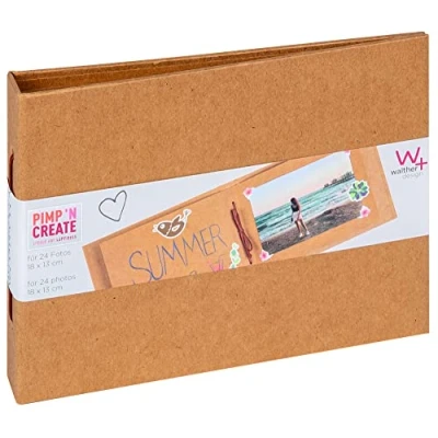 Afbeelding van Fotoalbum walther design mini 24 fotos 13x18cm horizontaal kraft