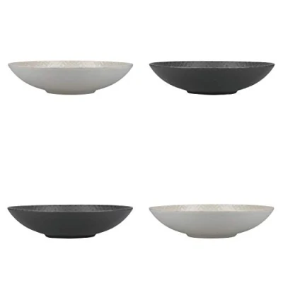 Afbeelding van KitchenCraft Pastakom, Set van 4 Stuks, 22 x 5 cm, Grijs en Zwart Re