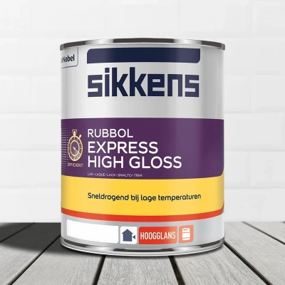 Afbeelding van Sikkens Rubbol Express High Gloss 1 liter Hoogglans verf voor hout buiten (terpentinebasis)