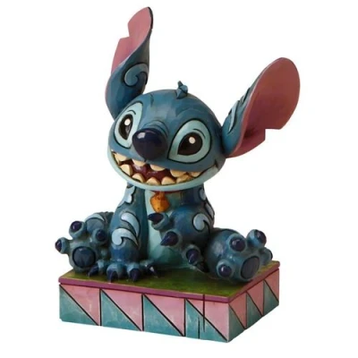 Afbeelding van Disney Traditions Stitch Beeldje Ohana Means Family 9,5 cm