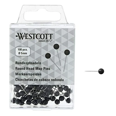Afbeelding van Markeerspelden Westcott ?5mm zwart. kleuren, x 16mm