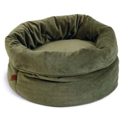 Afbeelding van Kattenmand Fluco fluweel groen 45x45x35 cm