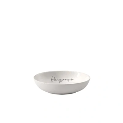 Afbeelding van Villeroy &amp; Boch Statement, soepbord &quot;Lieblingsmensch&quot;, ø18 cm, premium porselein, wit