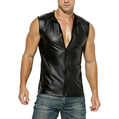 Afbeelding van Manview Latex achtige top voor heren, Top: zwart