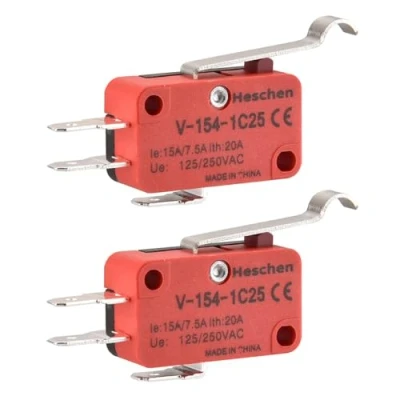 Afbeelding van Heschen Set van 2 microschakelaars V 154 1C25 SPDT zwengel 20A 250VAC