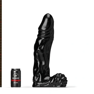 Afbeelding van All Black Steroid The Referee Dildo Zwart