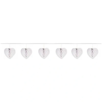 Image de Guirlande Honeycombe Hearts Blanc