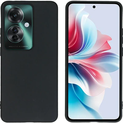Afbeelding van iMoshion Hoesje Geschikt voor Oppo Reno 11 F Siliconen Color Backcover Zwart