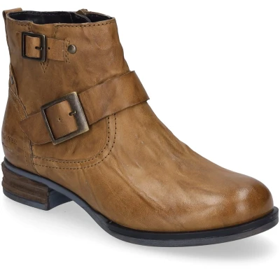Afbeelding van Josef Seibel Sanja Cowboy/Bikerlaarsjes, Dames, Maat: 38, Cognac Leer