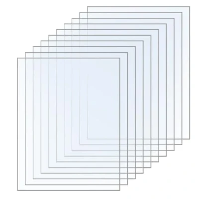 Afbeelding van 10 stuks acrylplaten, vierkant, transparant, 2 mm dik, voor fotolijsten (2 mm)