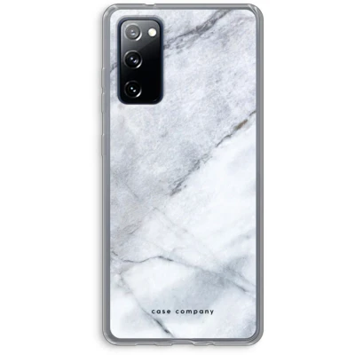 Afbeelding van hoesje geschikt voor Samsung Galaxy S20 FE / 5G Witte marmer Soft Cover Telefoonhoesje Bescherming aan alle Kanten en Schermrand