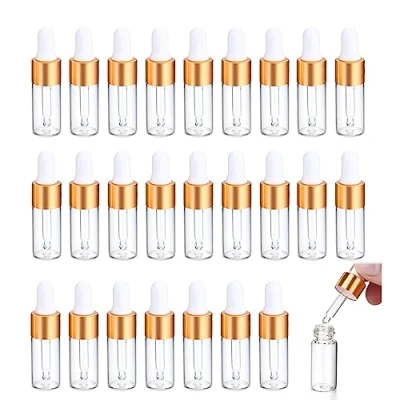 Afbeelding van NOLACE 25 stuks pipetflessen van transparant glas met druppelpipet 3 ml voor etherische olie, aromatherapie, massage, geurolie