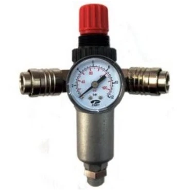 Afbeelding van Fiac 950/2 drukregelaar met filter, manometer en 2 snelkranen voor luchtcompressoren 0 16 bar