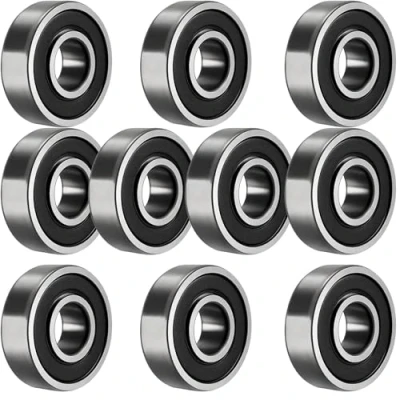 Afbeelding van TUZUK 6201RS 6201 2RS kogellagers, 10 stuks, 12 x 32 mm, voorgesmeerd, dubbele afdichting van verchroomd staal, groefkogellagers