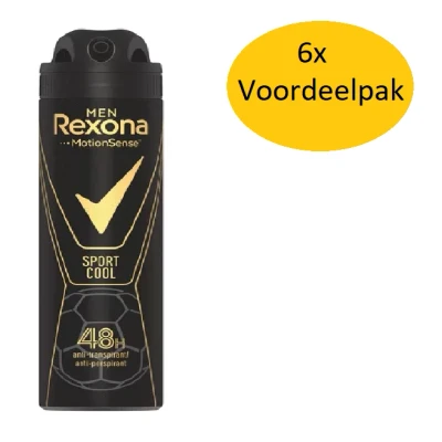 Afbeelding van Rexona Deospray Men Sport Cool 150 ml. 6 x Voordeelpak