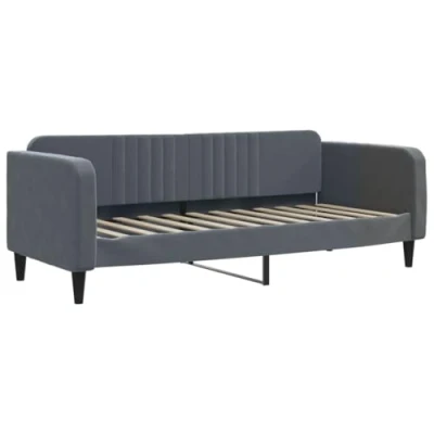 Afbeelding van vidaXL Slaapbank 90x190 cm fluweel donkergrijs