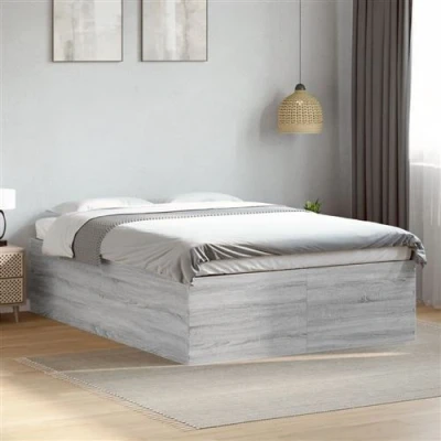 Afbeelding van vidaXL Bedframe bewerkt hout grijs sonoma eikenkleurig 140x190 cm