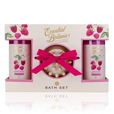 Afbeelding van Wellness cadeaupakket geschenkset Botanic Spa framboos Kado vrouwen, moeder, vriendin, zus, oma, mama