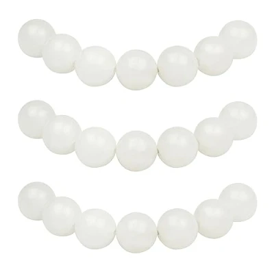 Afbeelding van MJDCB 43 stuks natuurlijke halfedelstenen kralen 8 mm witte jade voor het maken van armbanden, halskettingen en sieraden ronde knutselsieraden