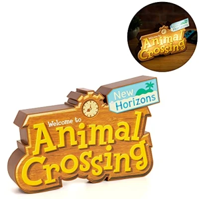 Afbeelding van Paladone Animal Crossing Logo Light Tafellamp Nachtlamp 23 x 16 5 cm