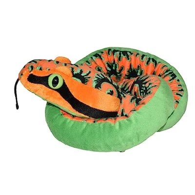 Afbeelding van Pluche oranje knuffel slang 137 cm