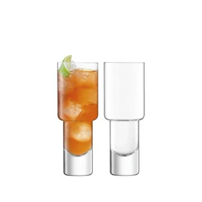 Afbeelding van L.S.A. Vodka Glas 400 ml Set van 2 Stuks Transparant