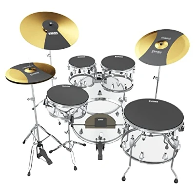 Image de Sourdines batterie hq percussion set standard 12 13 14 16 22 + cymbales