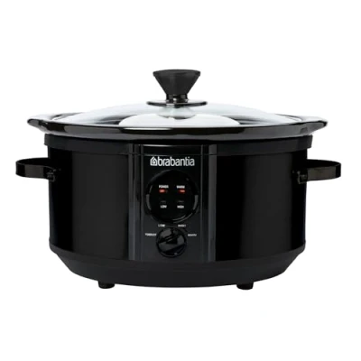 Afbeelding van Brabantia BBEK1081MB Slowcooker 3.5 Liter 180 Watt Warmhoudfunctie Keramische Binnenpan Zwart
