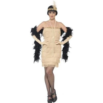 Afbeelding van Smiffys Flapper Kostuum L Goudkleurig