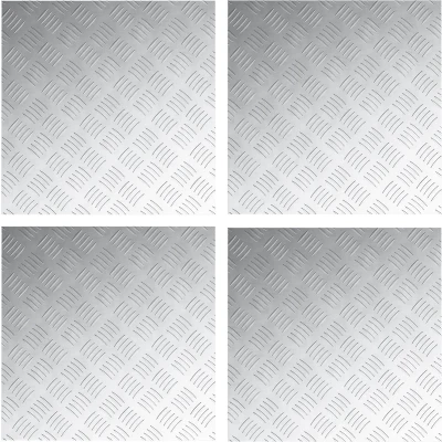 Afbeelding van vidaXL Aluminium checkerplaten 4 stuks Antislip 50x50 cm
