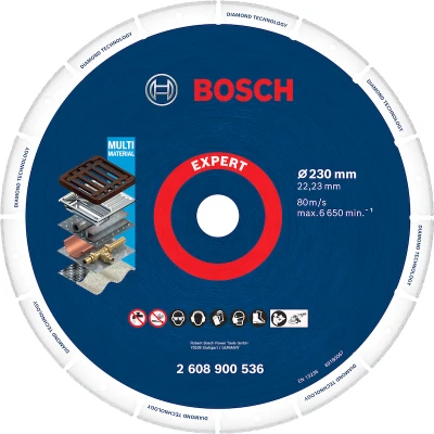 Afbeelding van Bosch Accessories 2608900536 M14 Diamanten doorslijpschijf Diameter 230 mm Boordiameter 22.23 1 stuk(s)