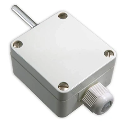 Afbeelding van iOVEO 206AF02202 buitentemperatuuromvormer met PT1000 sensor, actieve buitensensor, 0 10 V of 4 20 mA, sensor in beschermbuis
