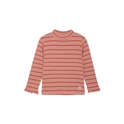 Afbeelding van Noppies Meisjes Longsleeve Paulding Stripe Pattern Pink 116 100% Biologische katoen