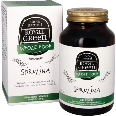 Afbeelding van Royal Green Spirulina Bio, 1000mg (120 Tabletten)