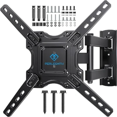 Afbeelding van TV Wall Mount, Swivels Tilts verlengt Heavy Duty Mount Bracket voor 26 55 inch Plasma &amp; Curved tot 40kg Max VESA 400x400mm