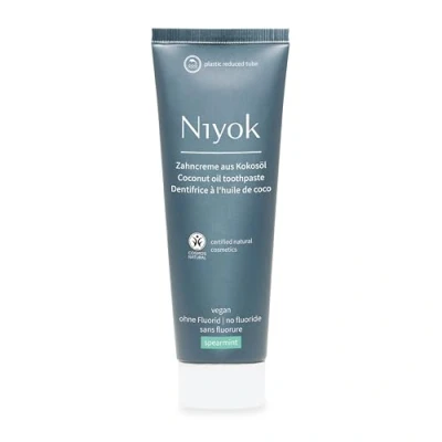 Afbeelding van Niyok Natural Toothpaste Kokosnootolie Spearmint 75 ML Veganistische Tandpasta Mondhygiëne Gecertificeerd NATURKOSMETIK