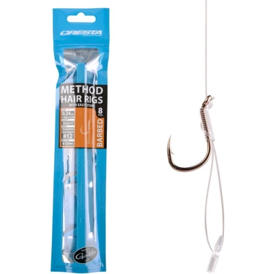 Afbeelding van Cresta Method Hair Rig Easy Stop Barbed Maat : 10cm haak 12 0.24mm