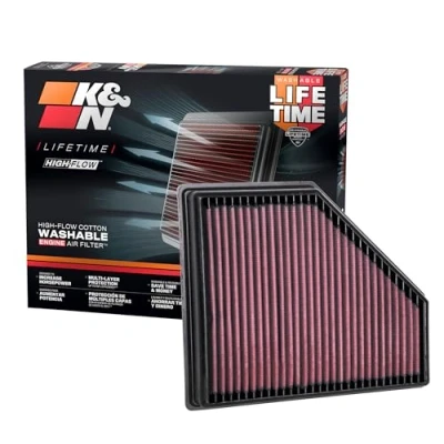 Image de K&amp;N Filtre à air de remplacement compatible avec BMW Série 3 (G20) / Z4 Roadster (G29) 2018 Toyota Supra 2019 (33 3136)