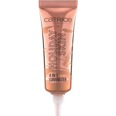 Afbeelding van Catrice Holiday Skin Luminizer 4 in 1 nr. 010 bruin direct natuurlijk resultaat stralend voor de droge huid, veganistisch, olievrij, parfumvrij, alcoholvrij, 10 ml
