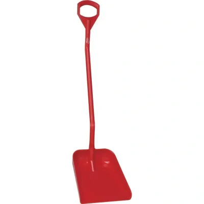 Afbeelding van Vikan Shovels Ergonomic Shovel Tall Helve, Large Blade Polypropylene Height 1310mm 380x340x90mm Red