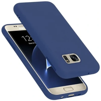Afbeelding van Cadorabo Hoesje geschikt voor Samsung Galaxy S7 in LIQUID BLAUW Beschermhoes gemaakt van flexibel TPU silicone Case Cover
