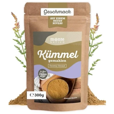 Afbeelding van Monte Nativo gemalen komijnzaad (300 g) zacht gedroogde en ideaal om te bakken perfect komijnthee zaden