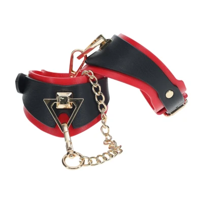Afbeelding van Handboeien Milan Collection Zwart/Rood